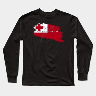 Minimalist Rugby Part 3 #019 - Tonga Rugby Fan Long Sleeve T-Shirt